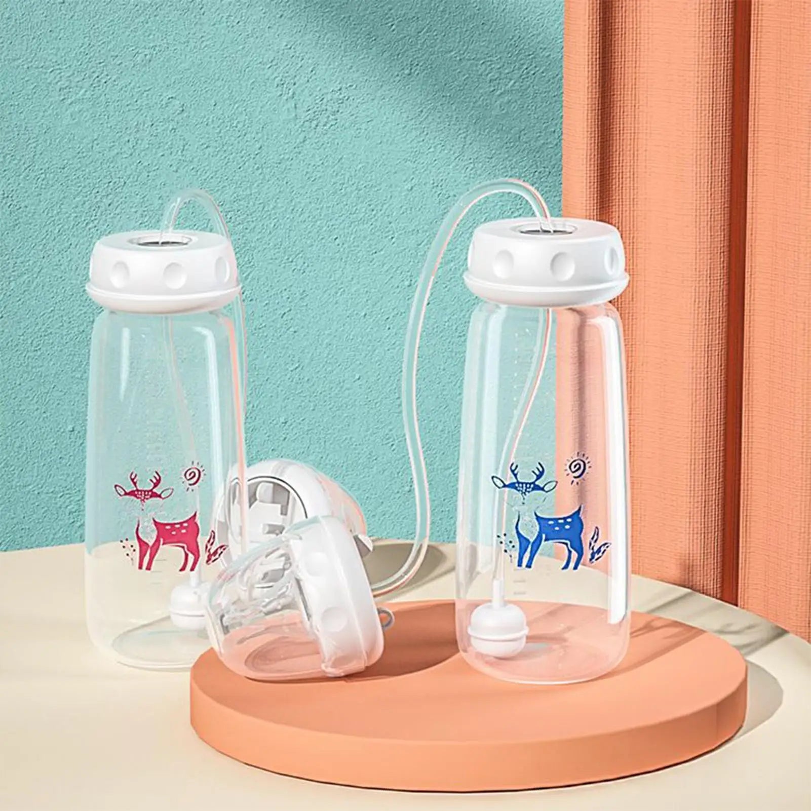 3-in-1 Baby Feeding Bottle – 240ml Wide Neck Anti-Colic Milk Bottle with Pacifier & Hands-Free Gravity Ball Design