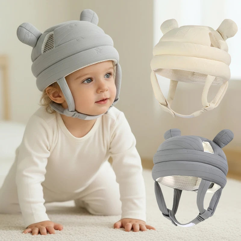 360° Baby Head Protection Helmet – Soft Breathable Anti-Fall Safety Hat for Crawling, Walking & Everyday Play