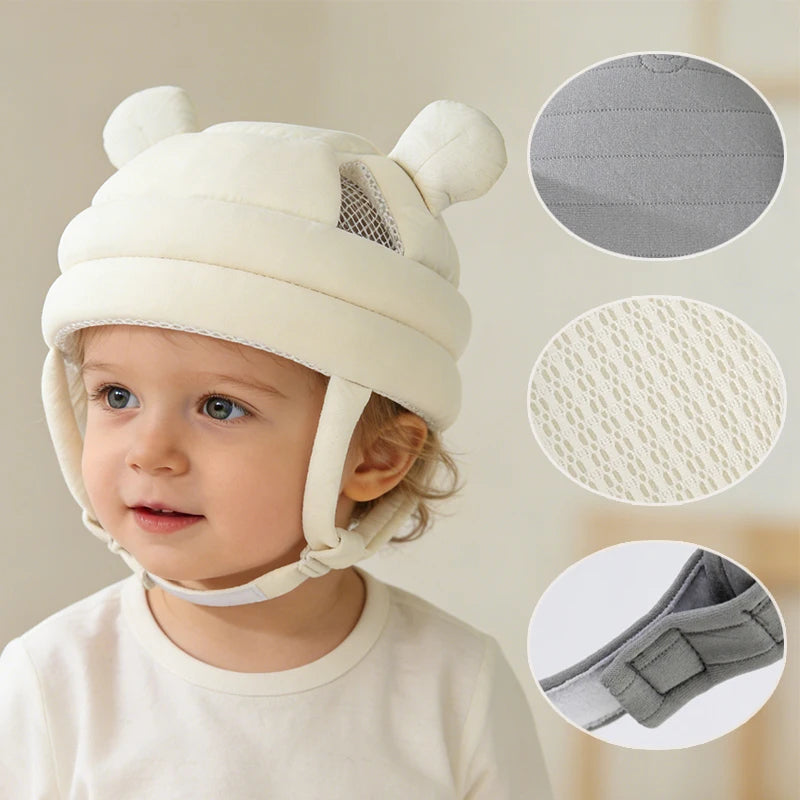 360° Baby Head Protection Helmet – Soft Breathable Anti-Fall Safety Hat for Crawling, Walking & Everyday Play