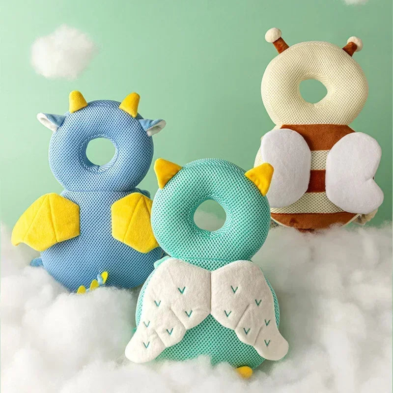 Angel Bee Baby Head Protection Cushion – Soft Anti-Fall Safety Backpack for Toddlers