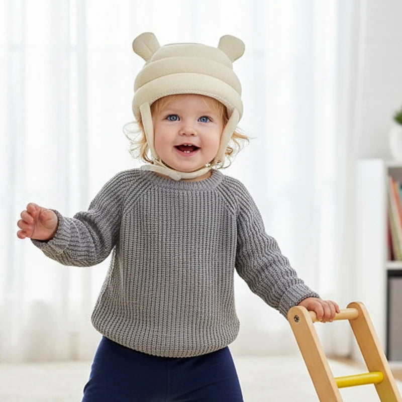 360° Baby Head Protection Helmet – Soft Breathable Anti-Fall Safety Hat for Crawling, Walking & Everyday Play